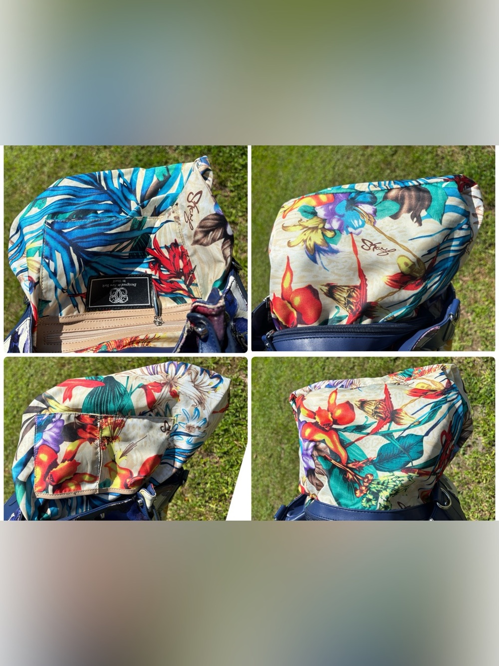 Sharif Leather Floral Crossbody Bag - Picture 8 of 17